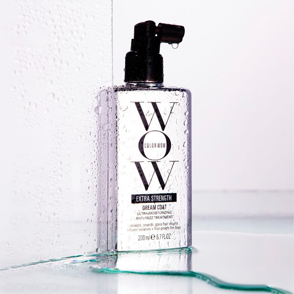 COLOR WOW Extra Strength Dream Coat in hand during application