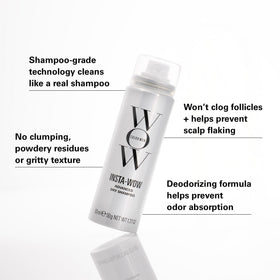 COLOR WOW Insta-WOW Advanced Dry Shampoo 68g on a bathroom shelf