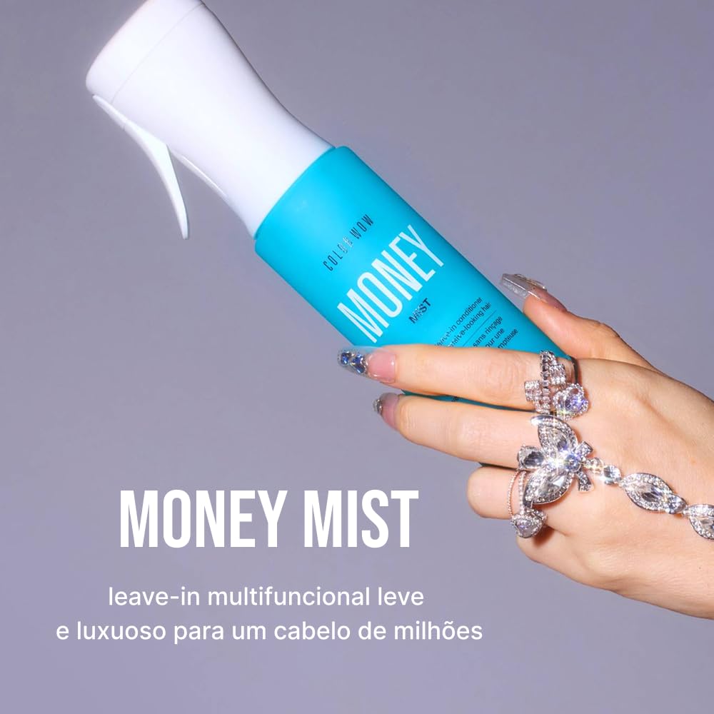 COLOR WOW Money Mist Luxe Leave-In Conditioner in use on hair