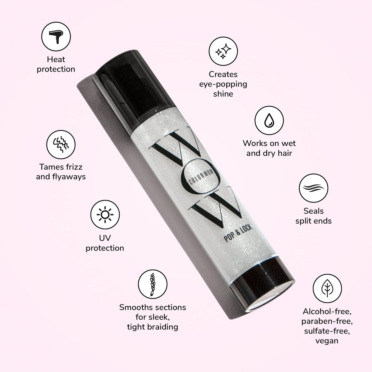 COLOR WOW Pop and Lock Serum bottle with glossy finish