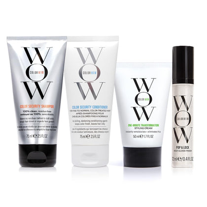 COLOR WOW Quick Frizz Fixes Travel Kit packaging front view