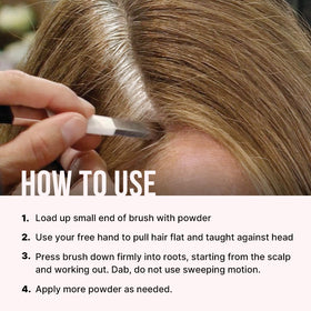 COLOR WOW Root Cover Up Light Brown application on hair