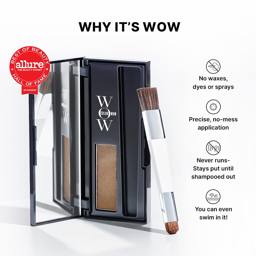 COLOR WOW Root Cover Up Light Brown texture close-up