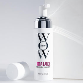 COLOR WOW Xtra Large Volumizer packaging on a bathroom shelf