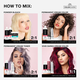 COLORCHARM Powder Hair Lightener application process