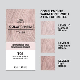 COLORCHARM T05 Pale Rose Blonde toner packaging