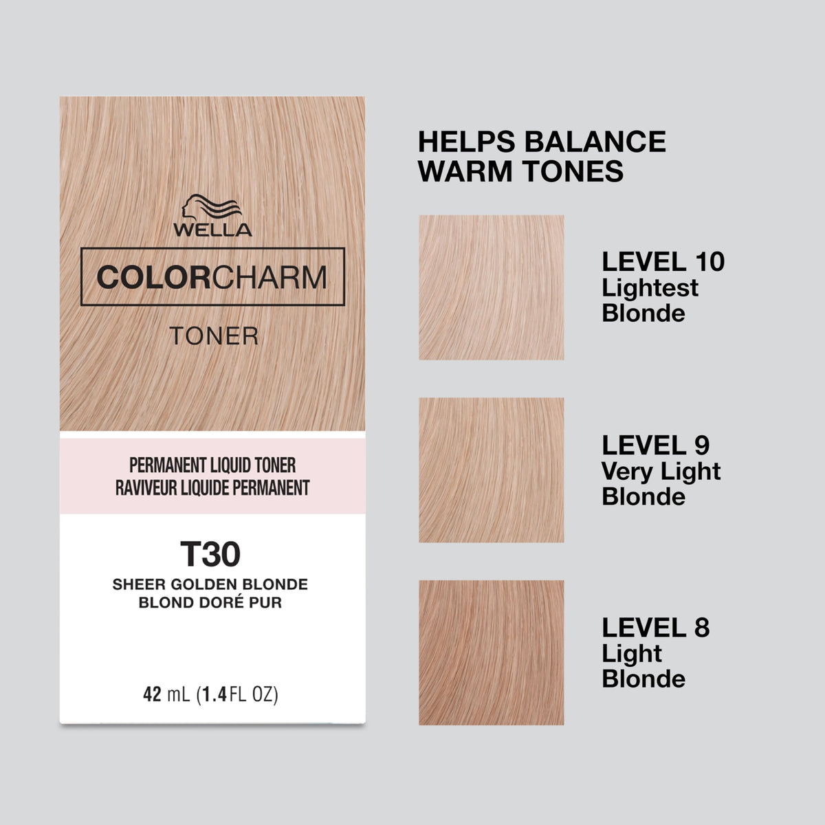 COLORCHARM T30 Sheer Golden Blonde toner bottle with cap