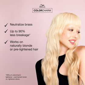 COLORCHARM toner application process on hair