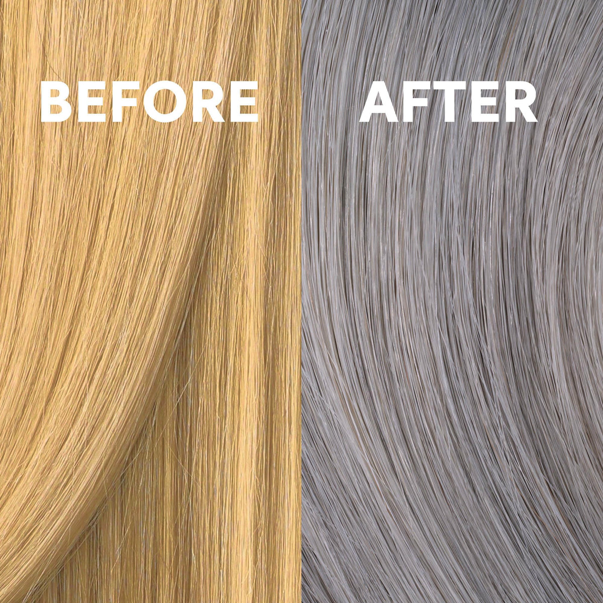 COLORCHARM toner swatch on hair sample