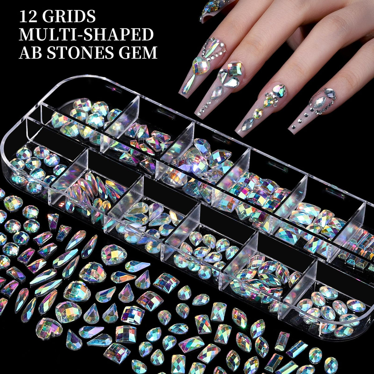 Colorful flatback rhinestones from Fandamei kit