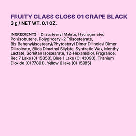 COLORGRAM Fruity Glass Gloss 05 Baby Lychee on makeup table