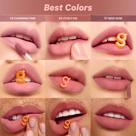 COLORGRAM NUDE BLUR TINT 10 DEAD ROSE applied on lips