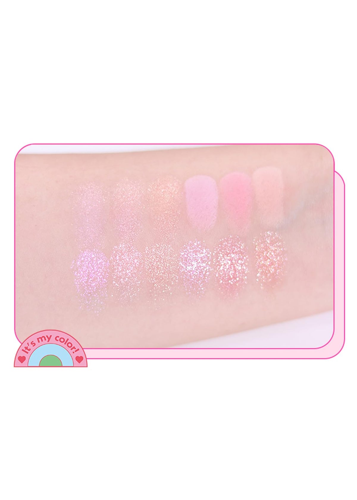 COLORGRAM Pin Point Eyeshadow Palette 04 Bright+Cool close-up of matte shades