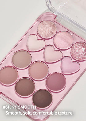 COLORGRAM Pin Point Eyeshadow Palette 04 Bright+Cool swatches on skin