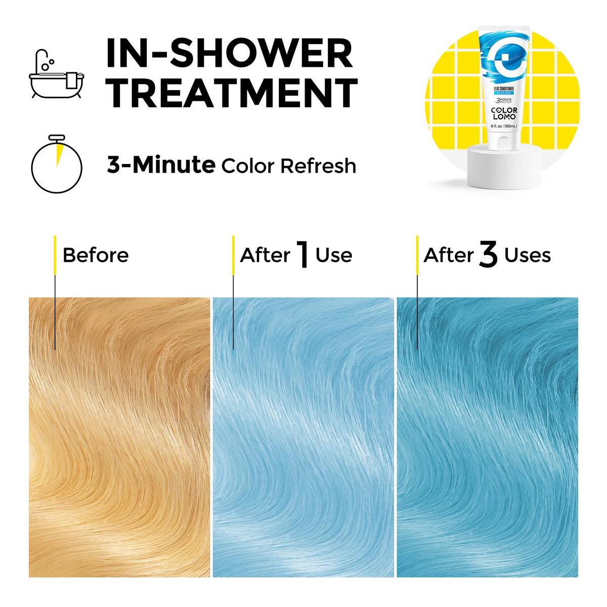COLORLOMO Color Depositing Conditioner 6oz Blue texture close-up