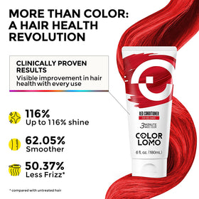 COLORLOMO Color Depositing Conditioner Red 6oz texture demonstration