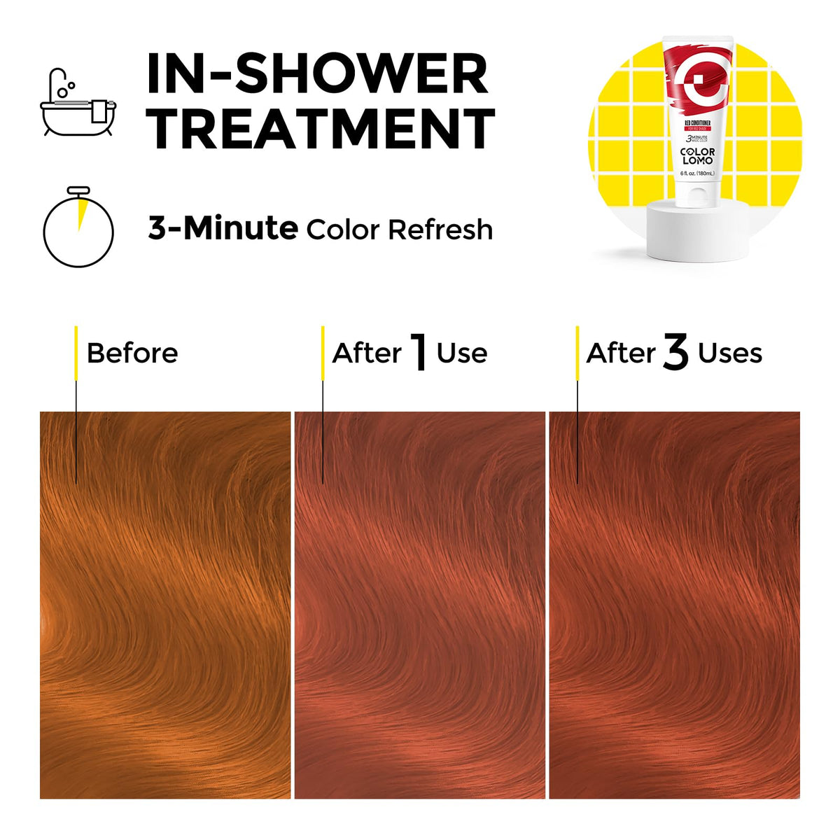 COLORLOMO Color Depositing Conditioner Red 6oz with packaging
