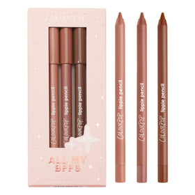 ColourPop All My BFFs Lippie Lip Pencil Kit front view with three shades