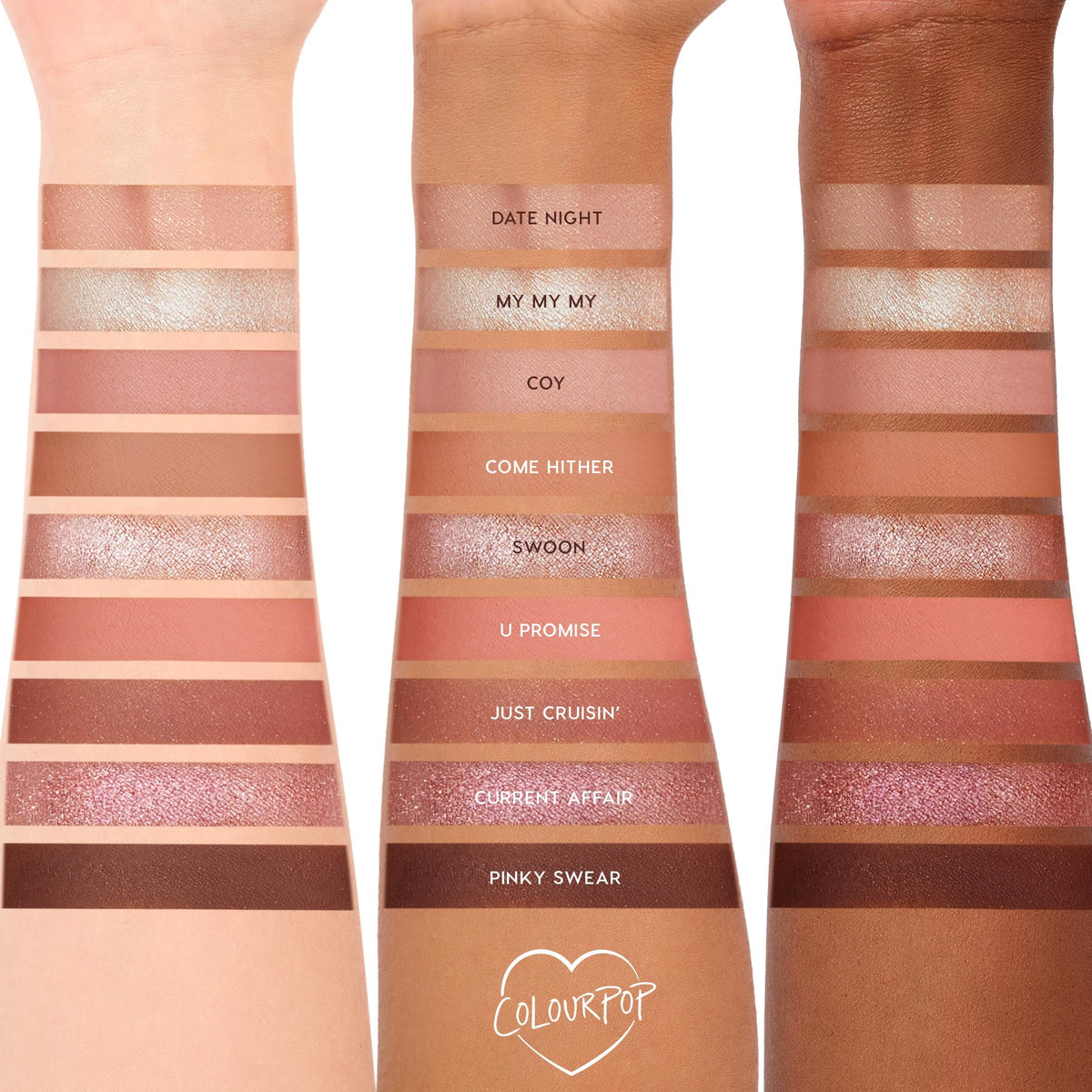 ColourPop Blush Baby Eyeshadow Palette open with applicator