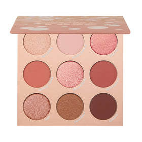 ColourPop By The Rosé Eyeshadow Palette front view with pink and red shades