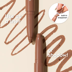 ColourPop eyeshadow sticks displayed with makeup brushes