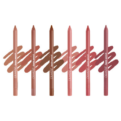 ColourPop Lined and Defined Lippie Lip Pencil Kit front view with six shades