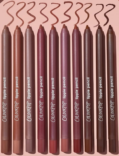 ColourPop Lippie Pencil Vault set of 10 nude lip liners front view