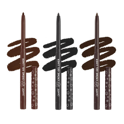 ColourPop Neutral Needs BFF Crème Gel Eyeliner Kit front view with three shades