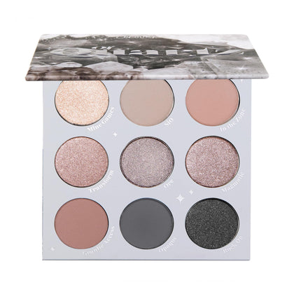 ColourPop Of Quartz Eyeshadow Palette front view with 9 shades