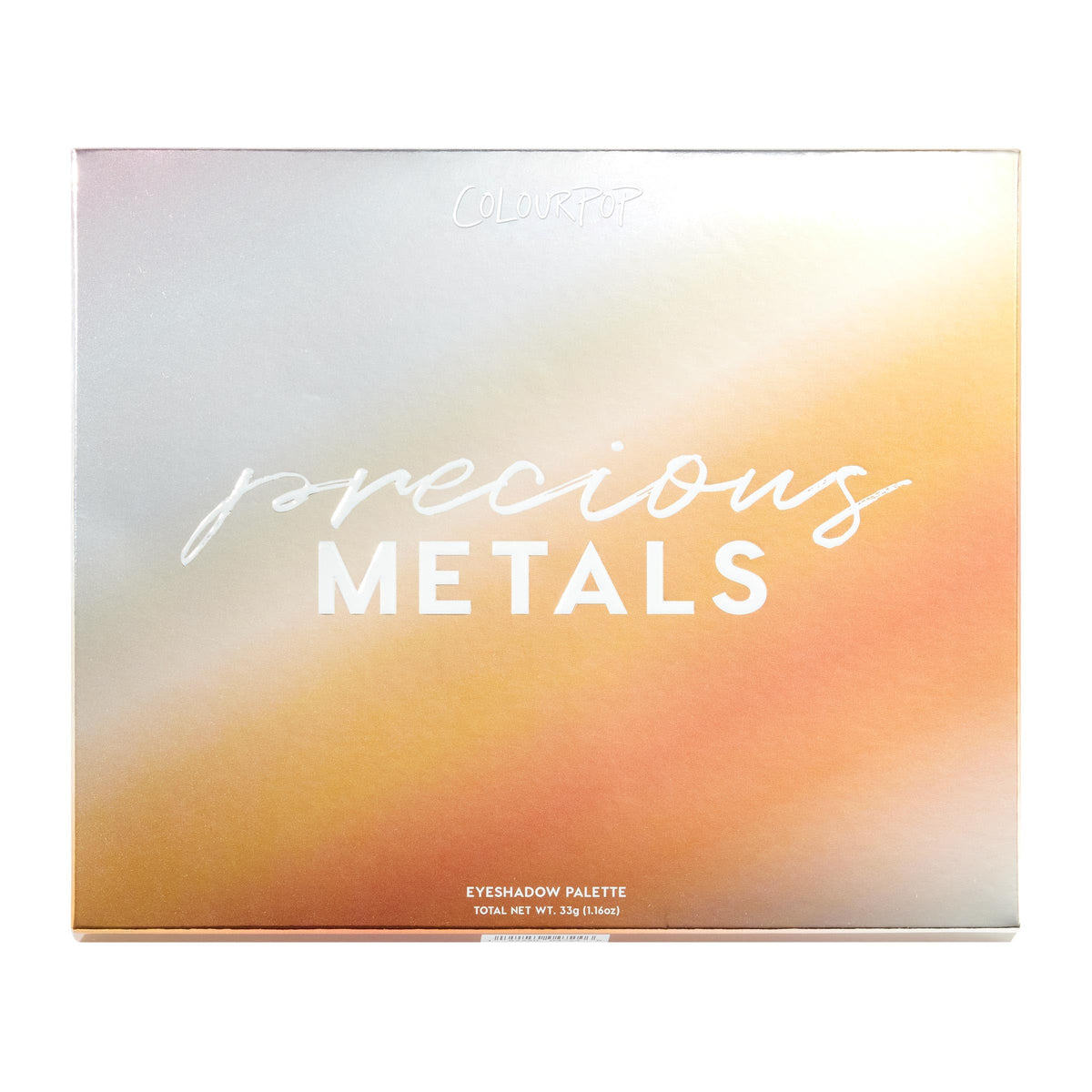 ColourPop Precious Metals Eyeshadow Palette with brushes
