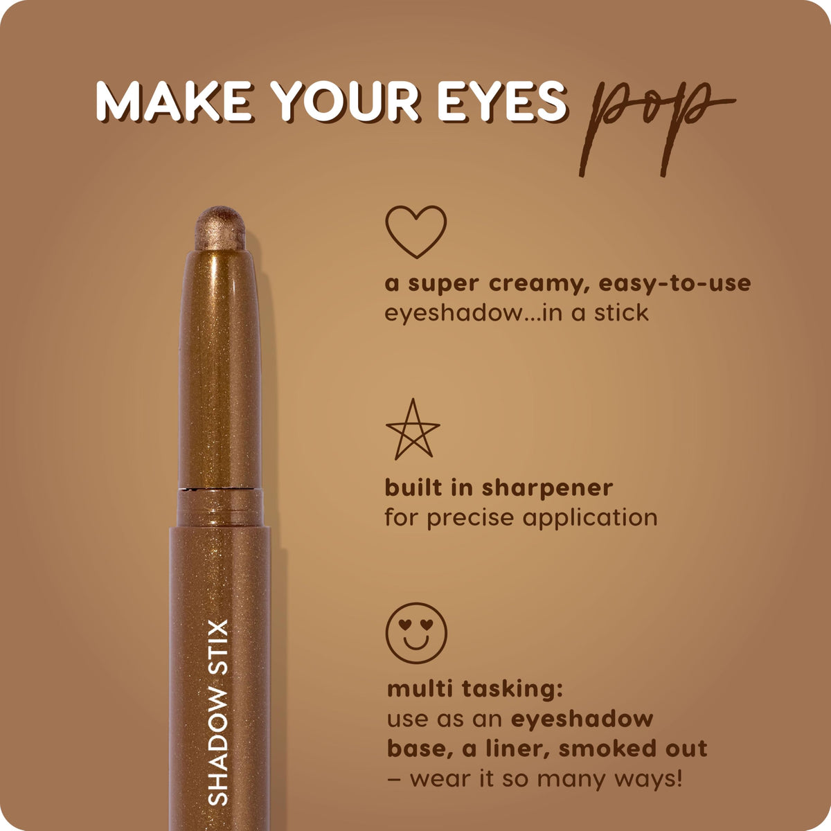 ColourPop Shadow Stix Cream Eyeshadow Stick in Quokka on a makeup table