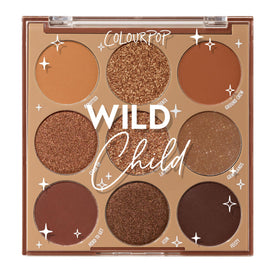 ColourPop Wild Child Eyeshadow Palette front view showcasing chocolate brown shades