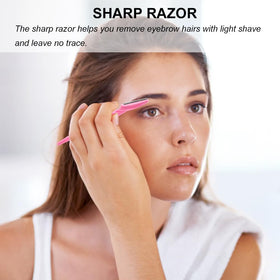 Colovis Eyebrow Razor in use on eyebrow