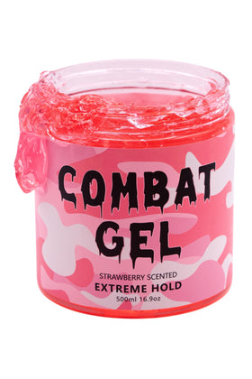 Combat Gel Extreme Hold Hair Gel 500ML Strawberry front view