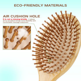 Combetter regular-sized cushion brush with bamboo pins