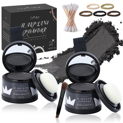 Comdian Hairline Powder 2 Pack black bottles front view