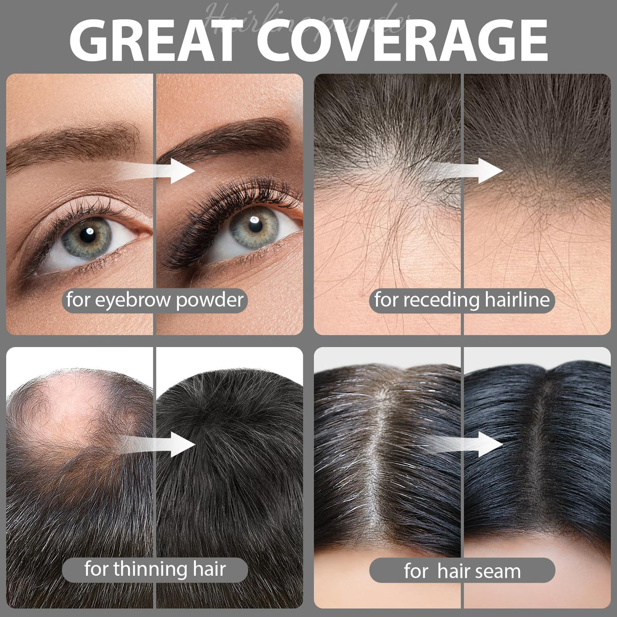 Comdian Hairline Powder application with sponge brush