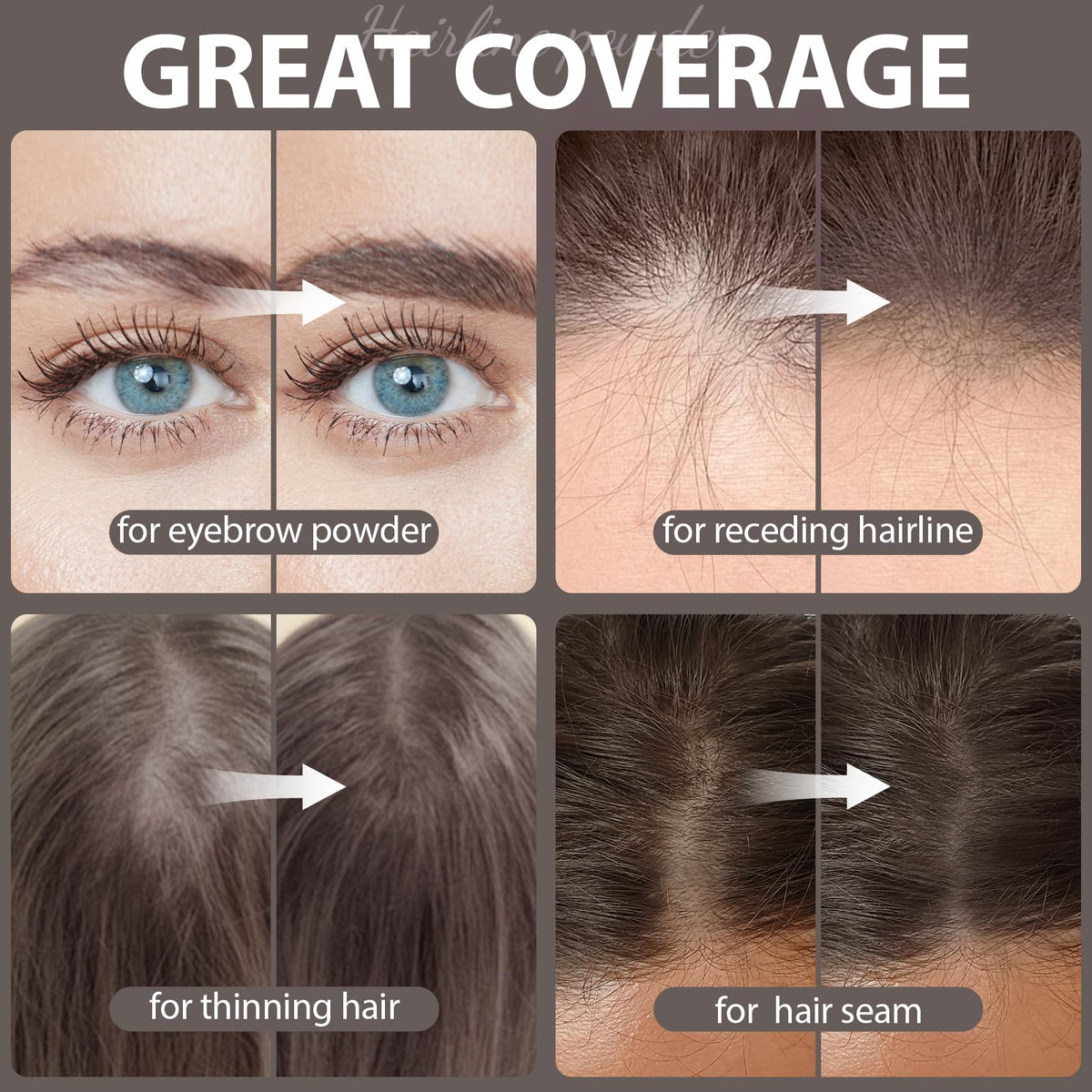 Comdian Hairline Powder application with sponge brush