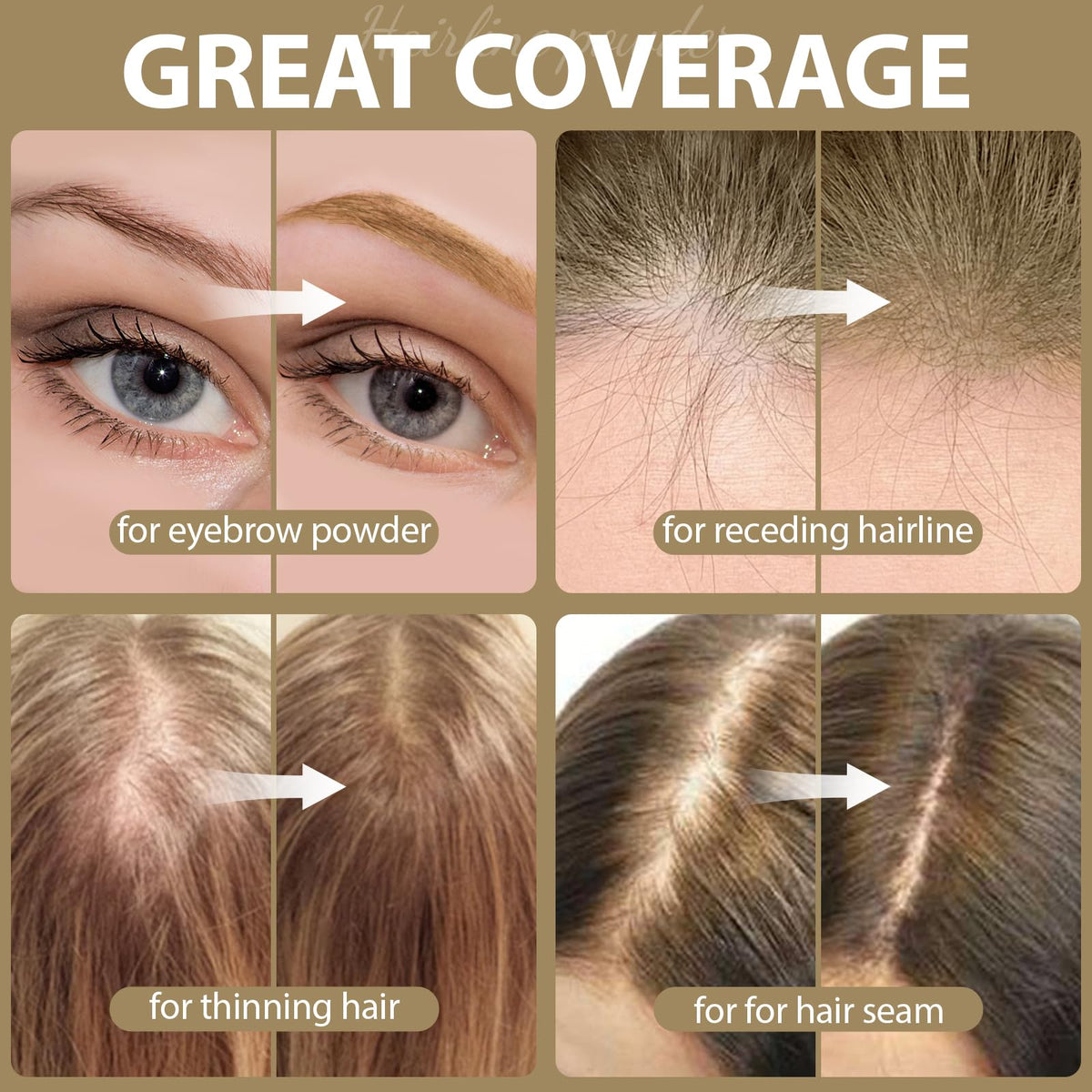Comdian Hairline Powder application with sponge brush