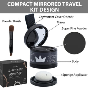 Comdian Hairline Powder packaging with cotton swabs