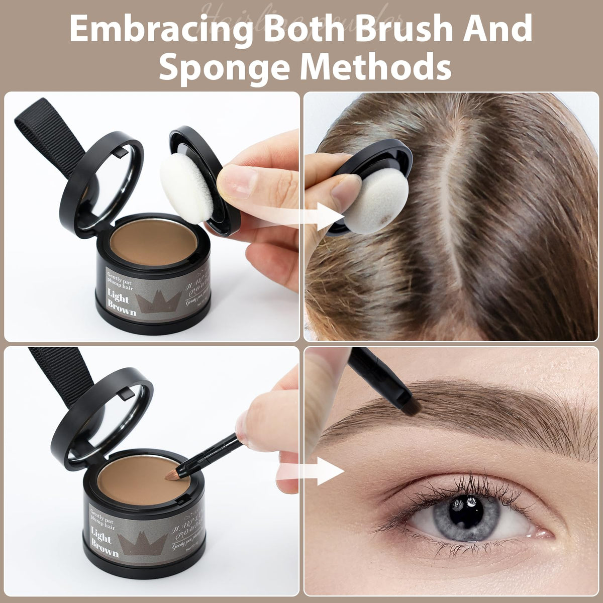 Comdian Hairline Powder packaging with included accessories