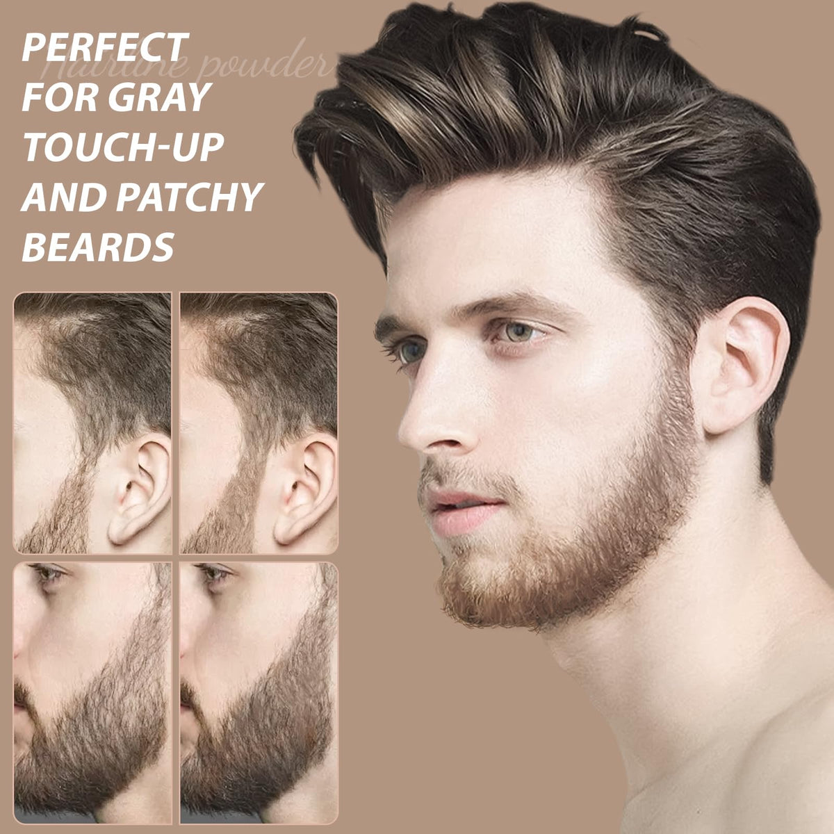 Comdian Hairline Powder set with rubber bands and cotton swabs