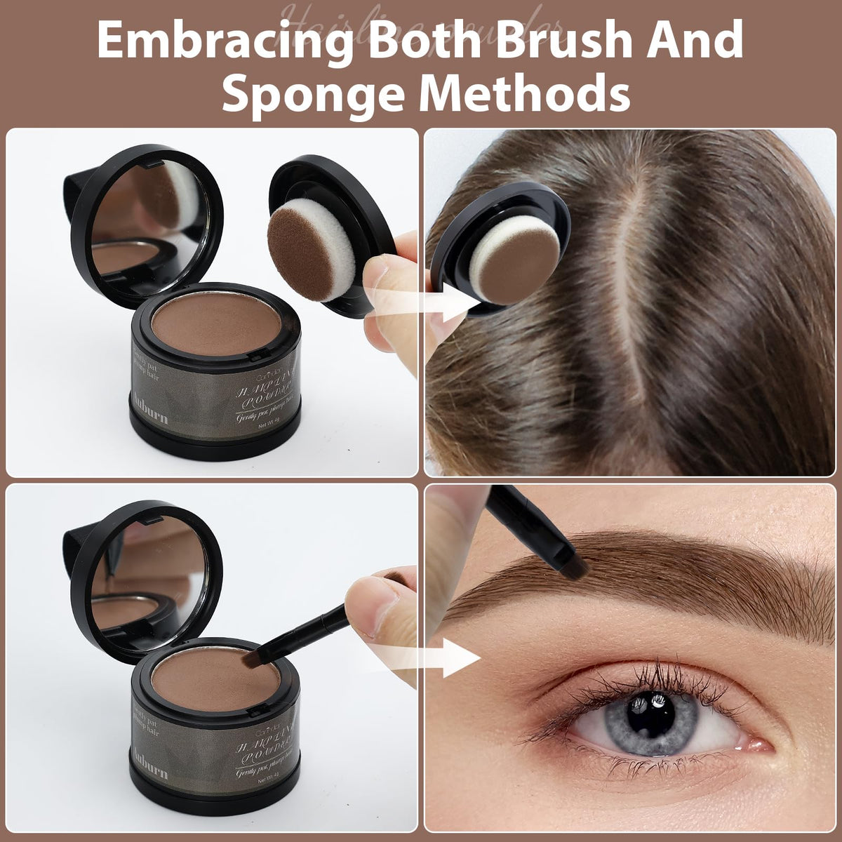 Comdian Hairline Powder showing application sponge