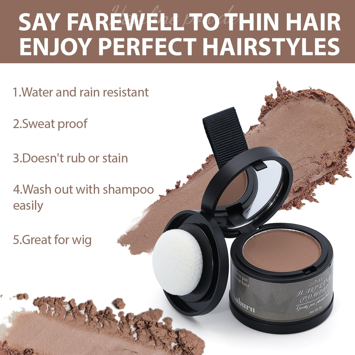 Comdian Hairline Powder with cotton swabs
