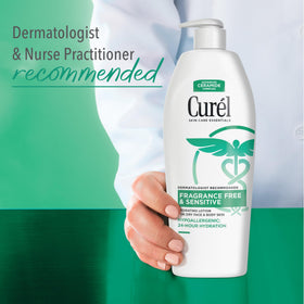 Comforting Body Lotion 13oz with hand applying lotion