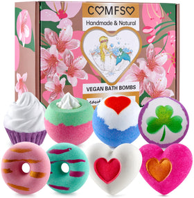 comfso Bath Bombs Gift Set with 8 unique scents