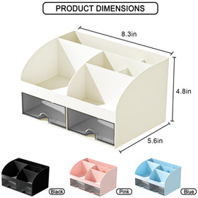 COMFYROOM Makeup Organizer Ivory with cosmetics inside for demonstration