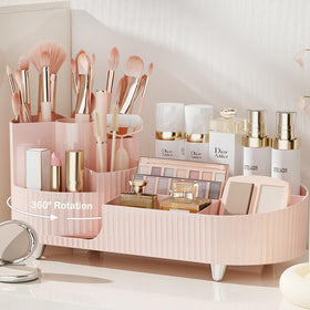 COMFYROOM Pink Rotating Vanity Organizer front view