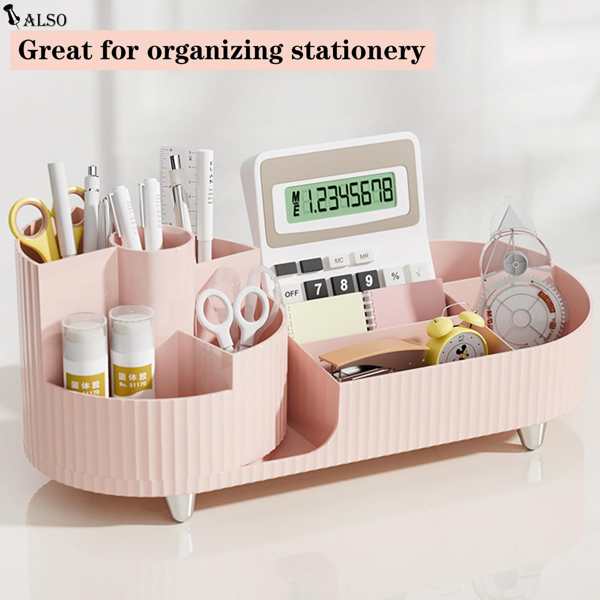 COMFYROOM Pink Rotating Vanity Organizer with perfumes