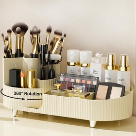 COMFYROOM Rotating Makeup Organizer front view in ivory
